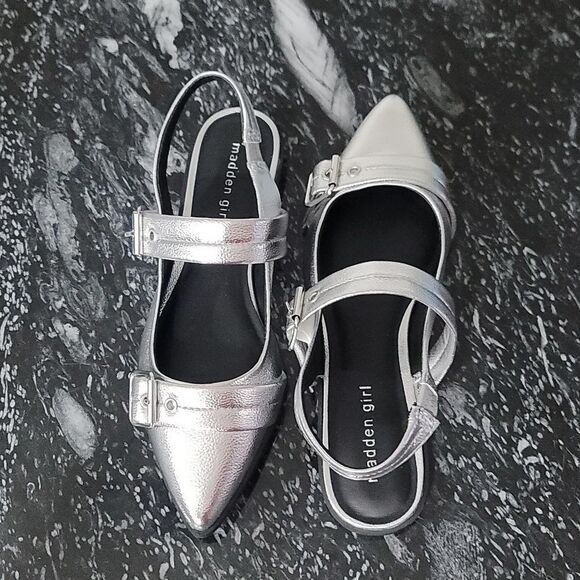 BRANDโNEW MADDEN GIRL ELEGANT POINTED TOE SLINGBACK SANDAL G1 - Picture 8 of 15